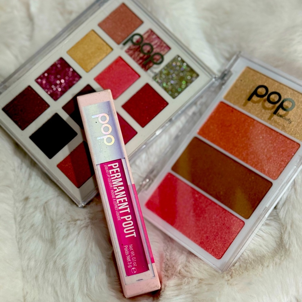 Permanent Pout Lipstick and Eyeshadow Set - Pink and Orange